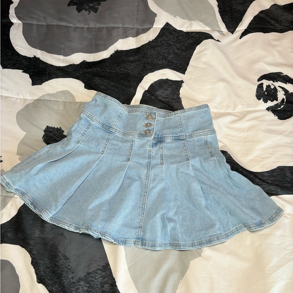 Light Blue Denim Skirt